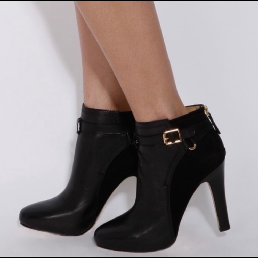 DIane von Furstenburg Charise Heel Booties Black